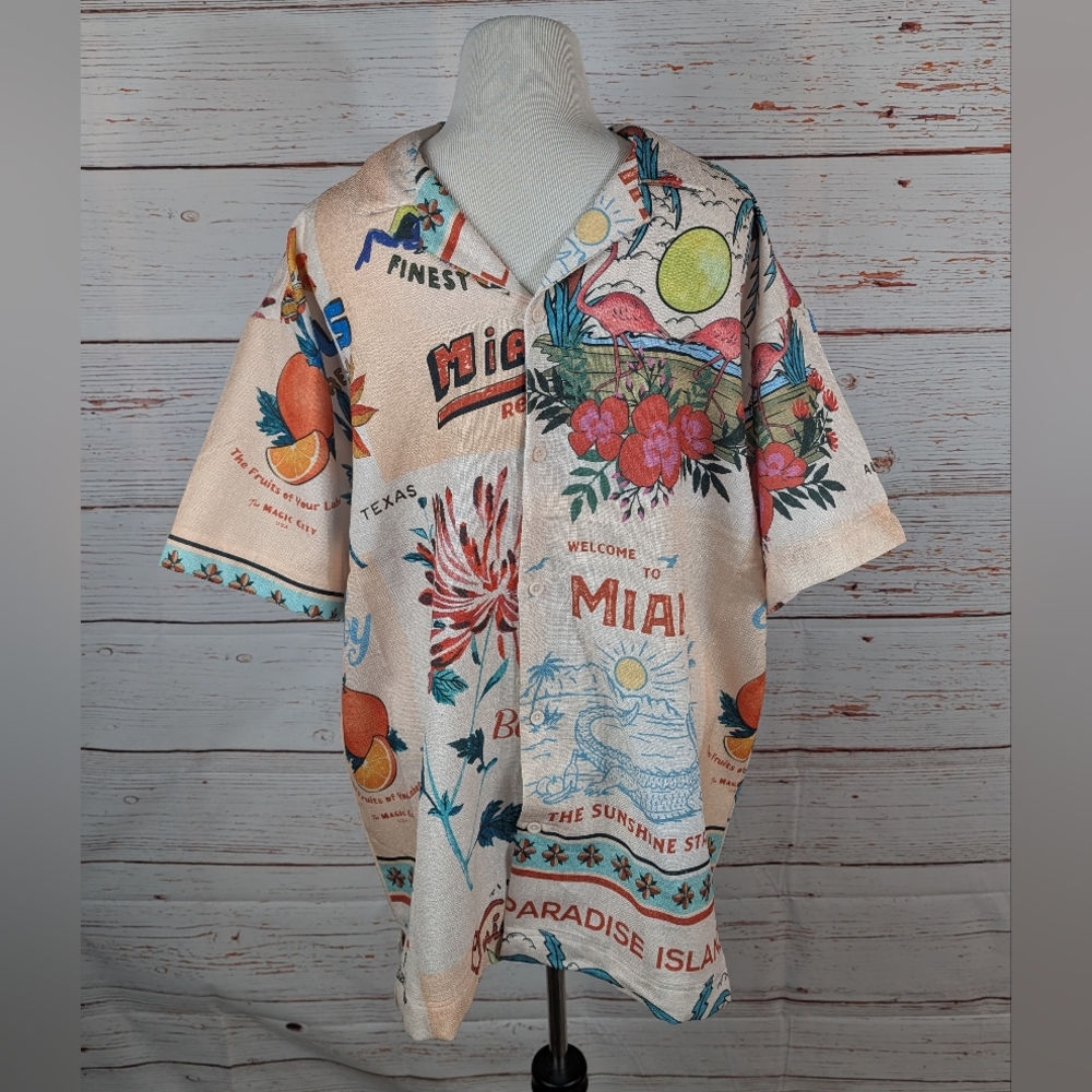 Malibu Button Up Cruise Style Shirt (XXL)
